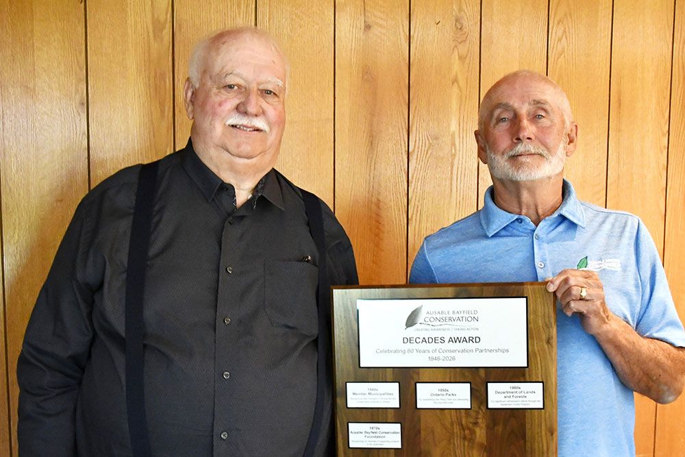 Conservation Foundation Chair Charles Miner and Conservation Authority Chair Ray Chartrand.