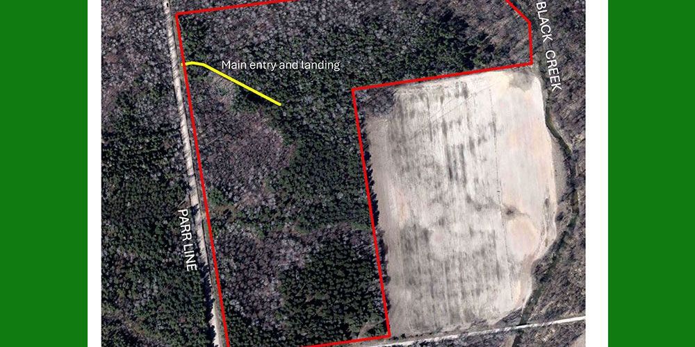Map of Temporary Closure of ABCA Property in Hay Swamp for Forestry Thinning